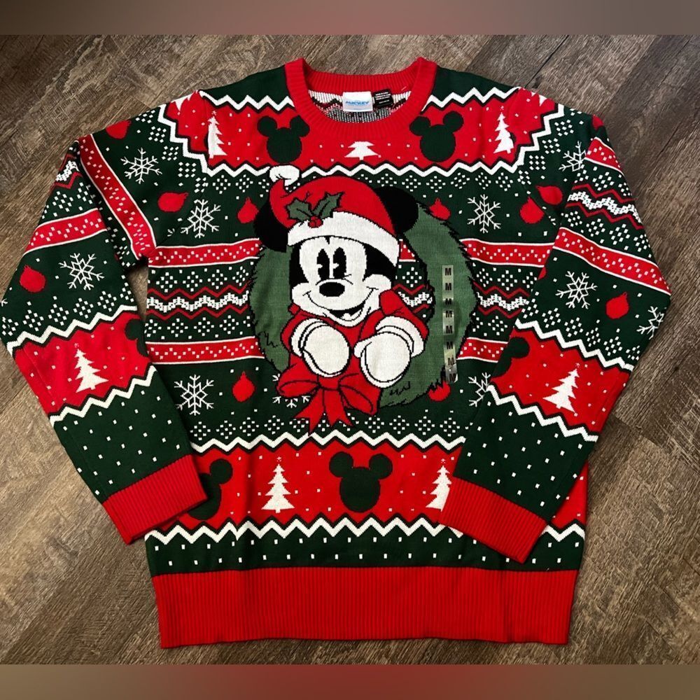 Disney's Mickey Mouse Ugly Christmas Sweater- Size‎ Medium